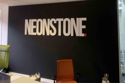 MDF Neonstone office wall signage - Evans Graphics